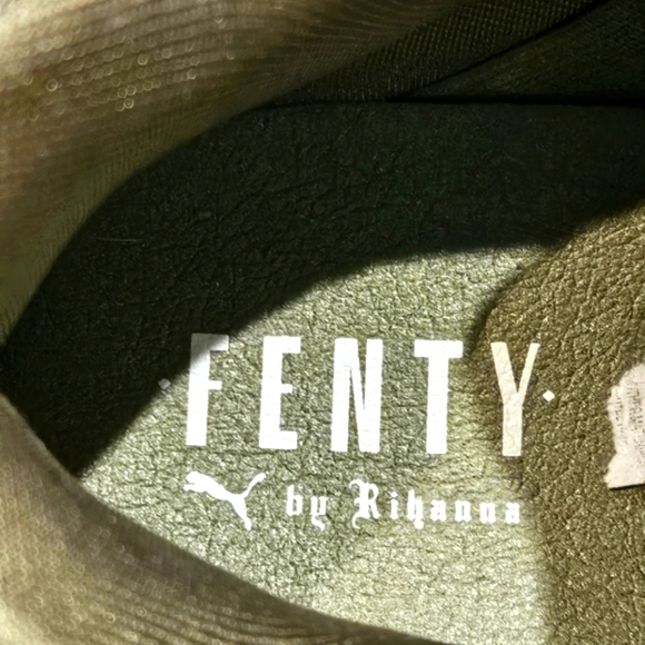Puma Bow Rihanna Fenty Olive Wmns 7.5 #365054 - Picture 7 of 8